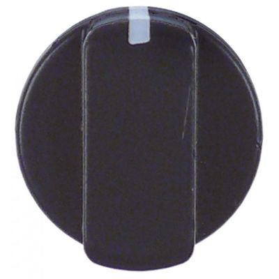 knob switch zero mark ø 21mm shaft ø 6mm black