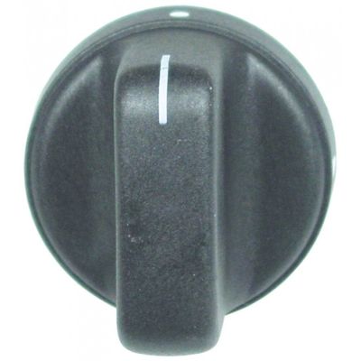 knob gas tap without ignition flame ø 49mm shaft ø 6x4,6mm shaft flat upper black