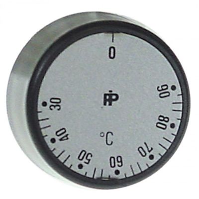 Buton termostat 30-90°C, ø 30 mm, ax ø 6x4,6 mm, cu tesitura sus - 111914