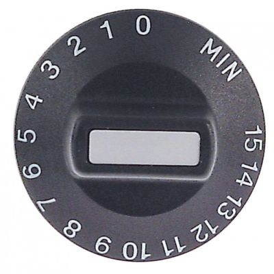 knob symbol time 15min ø 50mm shaft ø 6x4,6mm - Code 111924