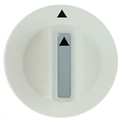knob switch zero mark ø 42mm shaft ø 6x4,6mm shaft flat upper white