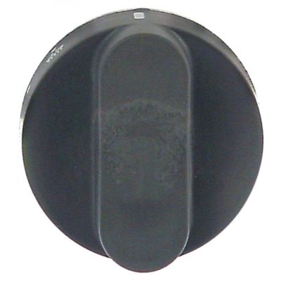 knob energy regulator ø 55mm shaft ø 6x4,6mm shaft flat bottom black