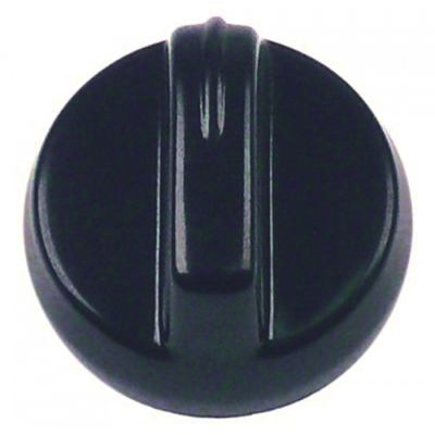 knob switch zero mark ø 41mm shaft ø 6x4,6mm shaft flat upper black