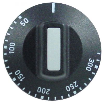 Buton termostat 50-300 °C, ø 50 mm, ax 6x4,6 mm - 112042
