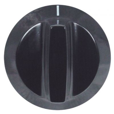 knob switch zero mark ø 54mm shaft ø 6x4,6mm shaft flat upper black