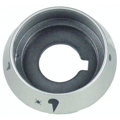 rosette gas tap with ignition flame knob