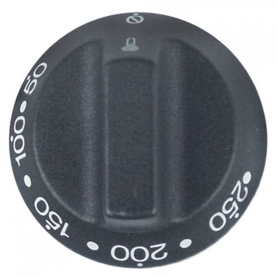 knob thermostat t.max. 275°C temperature range 50-275°C ø 55mm shaft ø 6x4,6mm