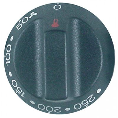 knob thermostat t.max. 275°C temperature range 50-275°C ø 55mm shaft ø 6x4,6mm
