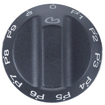 knob potentiometer ø 55mm shaft ø 6x4,6mm shaft flat bottom with extended shaft