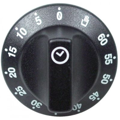 Buton pentru timer 60min + permanent ON, ø 55 mm, ax ø 6x4,6 mm, SMEG - 112146