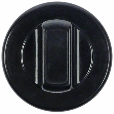 Buton universal ø 70 mm, negru, fara simboluri si reductie pentru ax - 112172