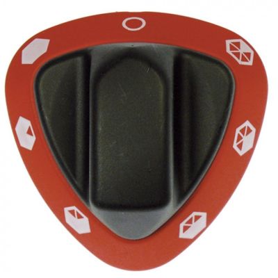 knob switch 7-position shaft ø 6x4,6mm shaft flat upper red