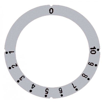 knob dial plate silver thermostat 1-10 - Code 112247