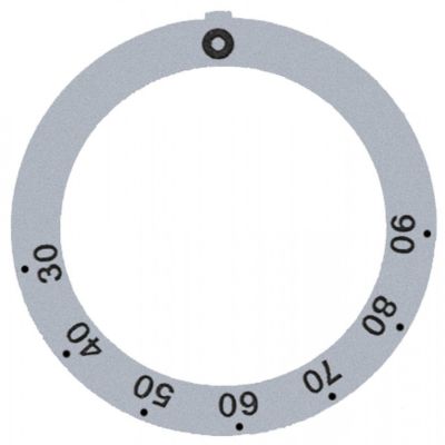knob dial plate silver thermostat t.max. 90°C - Code 112259