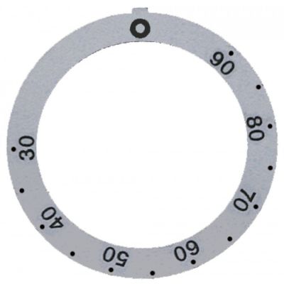 knob dial plate silver thermostat t.max. 90°C - Code 112261