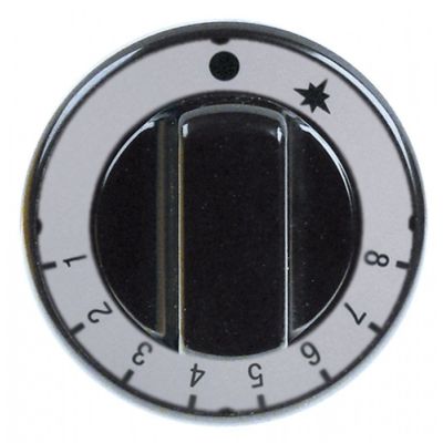 Buton cu simboluri 1-8 pentru robinet de gaz termostatat, ø 70 mm, ax ø 8 x 6,5 mm - 112262