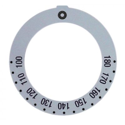 knob dial plate silver thermostat t.max. 180°C - Code 112267