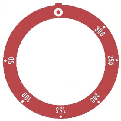 knob dial plate red thermostat t.max. 300°C - Code 112272