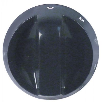 knob thermostat 1-8 ø 67mm shaft ø 6x4,6mm shaft flat upper black