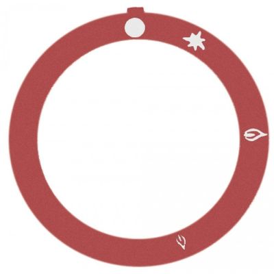 knob dial plate red - Code 112282