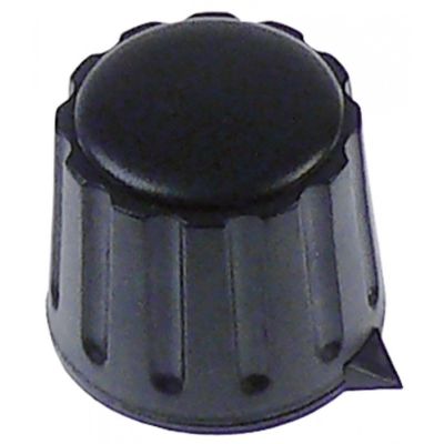 knob switch zero mark ø 23mm shaft ø 6mm black