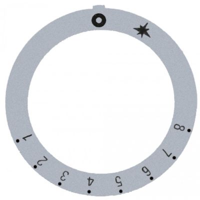 Disc autoadeziv buton robinet gaz pozitii 1-8, ø 59 x 45,5 mm - 112289