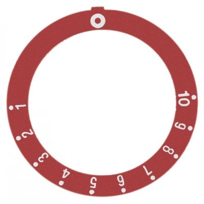 knob dial plate red thermostat 1-10 - Code 112292