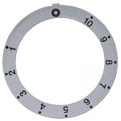 knob dial plate silver thermostat 1-10 - Code 112295