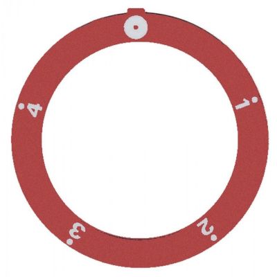 knob dial plate red switch 5-position ext. ø 59mm - Code 112298