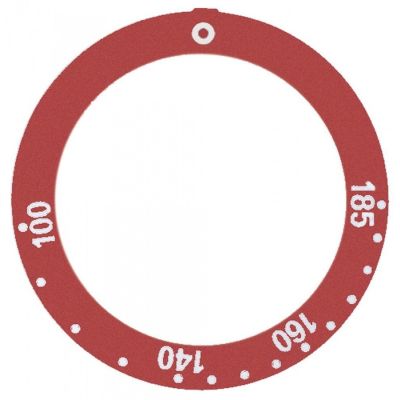 knob dial plate red thermostat t.max. 185°C - Code 112299