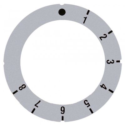 knob dial plate silver gas thermostat 1-8 - Code 112327