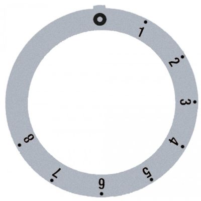 knob dial plate silver gas thermostat SABAF 1-8 - Code 112335