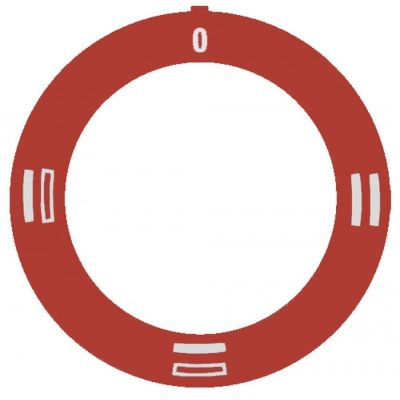 knob dial plate red oven TH/BH/TH+BH - Code 112338