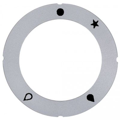 knob dial plate silver gas tap with ignition flame - Code 112355