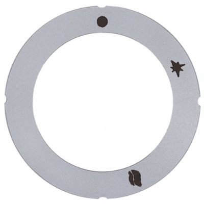 knob dial plate silver gas tap with ignition flame - Code 112367