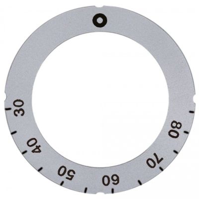 knob dial plate silver thermostat t.max. 85°C - Code 112393