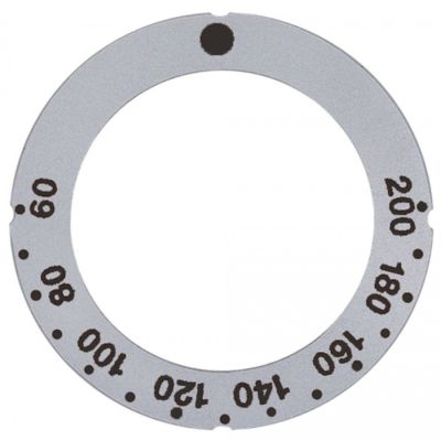 Disc indicator cu simboluri pentru buton reglaj termostat 60 - 200°C, ext. ø 63 mm, int. ø 45,5 mm - 112397