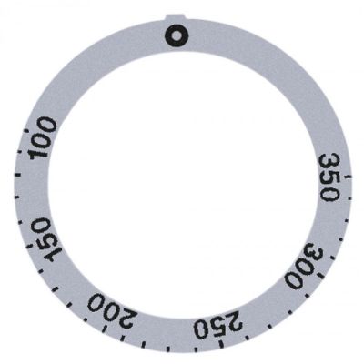 knob dial plate silver thermostat t.max. 350°C - Code 112403