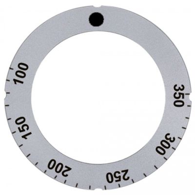 knob dial plate silver thermostat t.max. 350°C - Code 112405