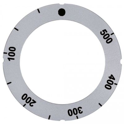 knob dial plate silver thermostat t.max. 500°C - Code 112413