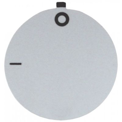 knob dial plate switch 0-1 ED ø 45mm silver