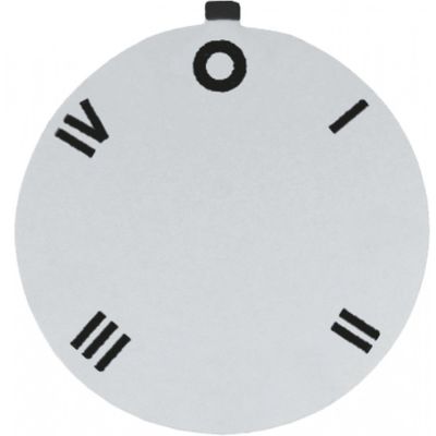 knob dial plate switch 5-position ED ø 45mm silver
