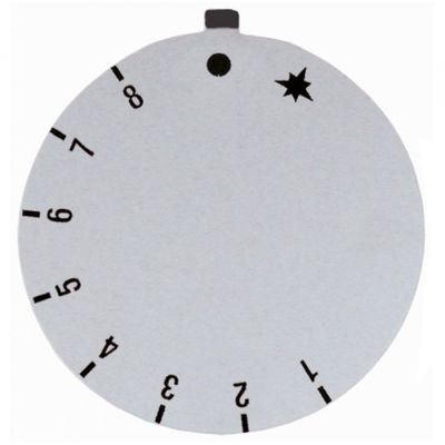 knob dial plate gas thermostat EUROSIT 1-8 ED ø 45mm silver