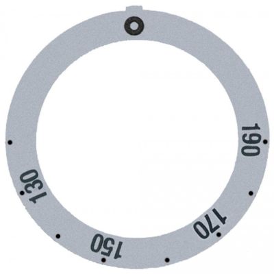 knob dial plate silver thermostat t.max. 190°C - Code 112461