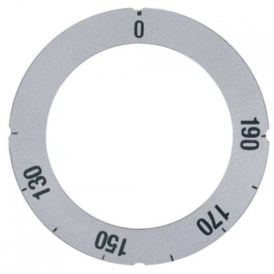 knob dial plate silver thermostat t.max. 190°C - Code 112462