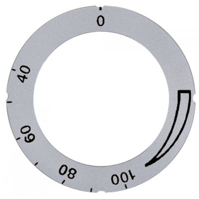 knob dial plate silver thermostat t.max. 150°C - Code 112497