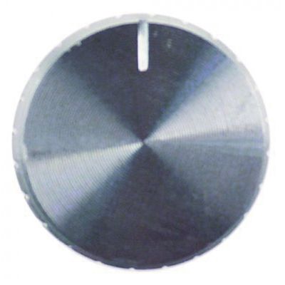 knob switch zero mark ø 23mm shaft ø 6x4,6mm shaft flat upper silver