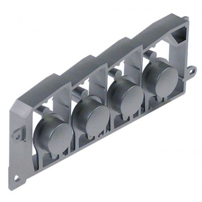 push button set W 91mm H 35mm for microwaves silver