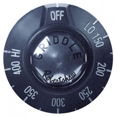 knob gas thermostat ø 49 mm shaft flat ROBERTSHAW t.max. 400 °F operable temperature range 150-400°F