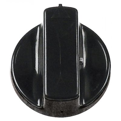 knob switch zero mark ø 45mm shaft ø 6x4,6mm shaft flat right black